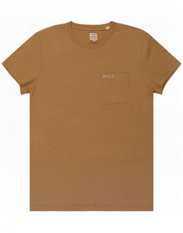 Jack Wills Camiseta masculina Top Algodão bege médio