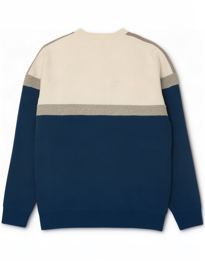 Adidas Mens Moletom Jumper Médio Azul Colorblock Algodão