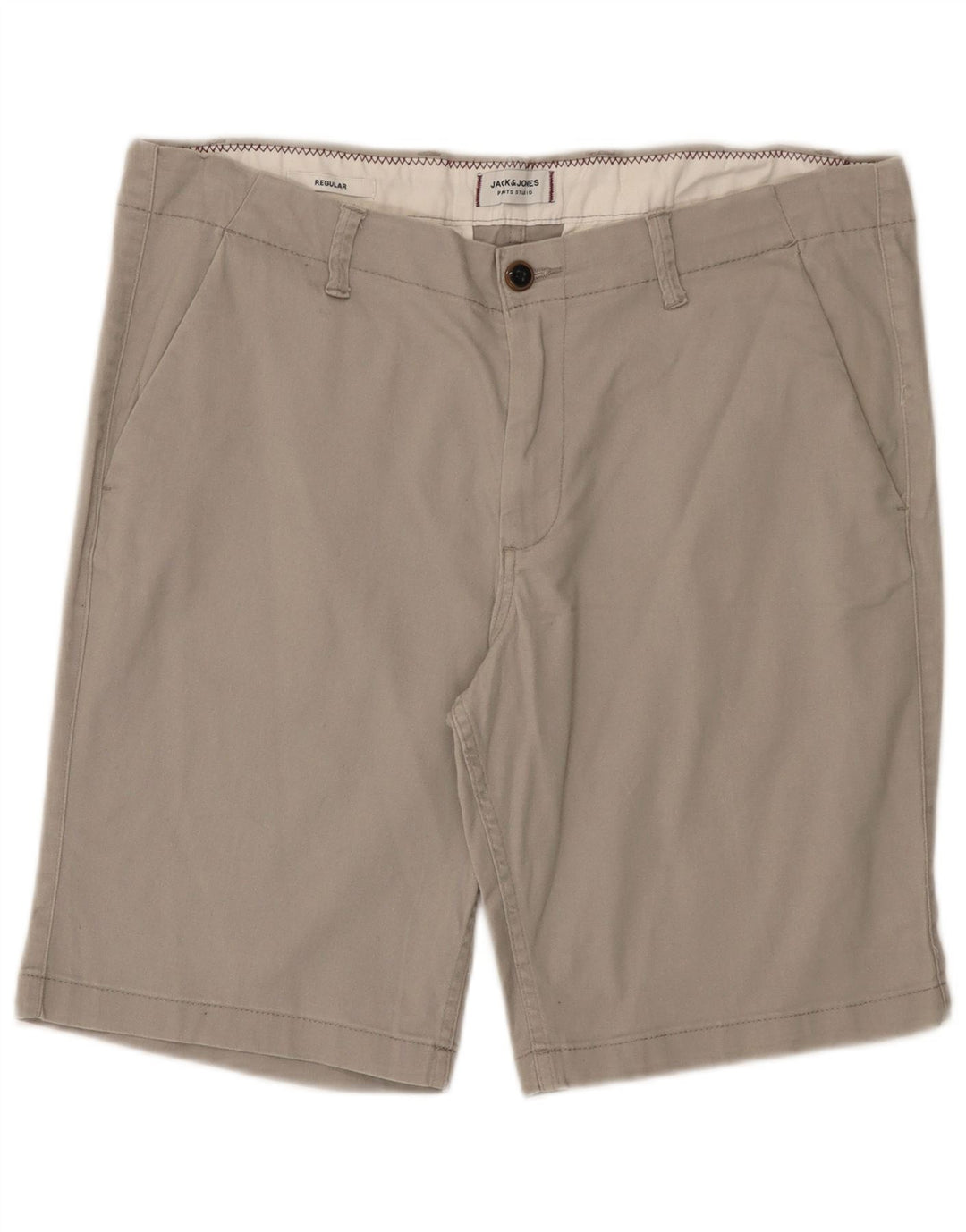 Shorts Chino Masculino Regular Jack & Jones XL W38 Algodão Cinza