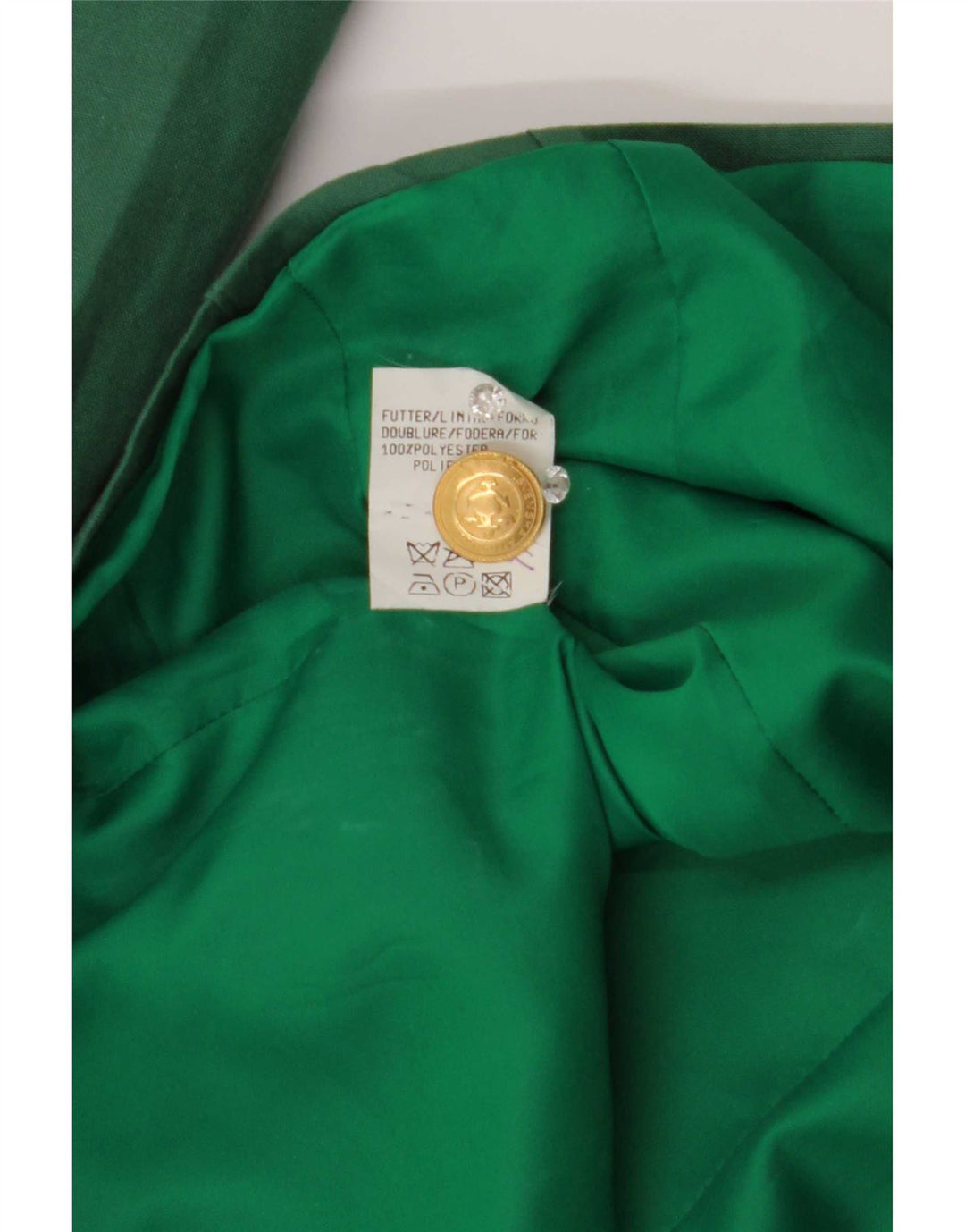 Levante Womens 4 Button Blazer Jacket EU 36 Pequeno Verde Poliéster