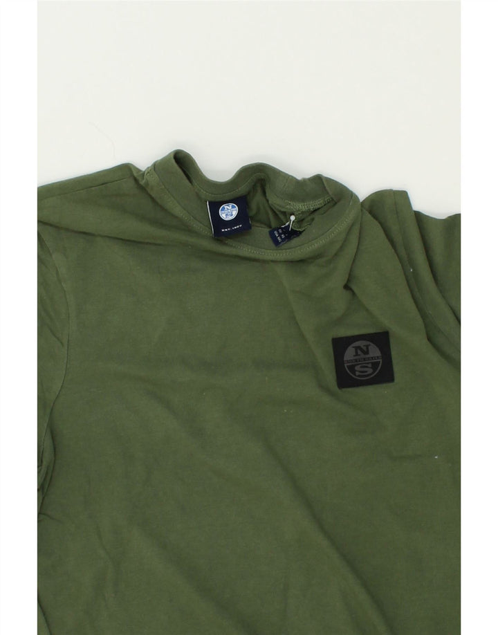 NORTH SAILS Mens Graphic T-Shirt Top XS Green Cotton Vintage North Sails and Second-Hand North Sails from Messina Hembry 