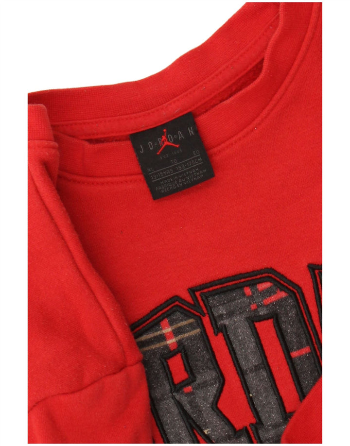 Jordan Boys Graphic Sweatshirt Jumper 13-14 Anos XL Vermelho