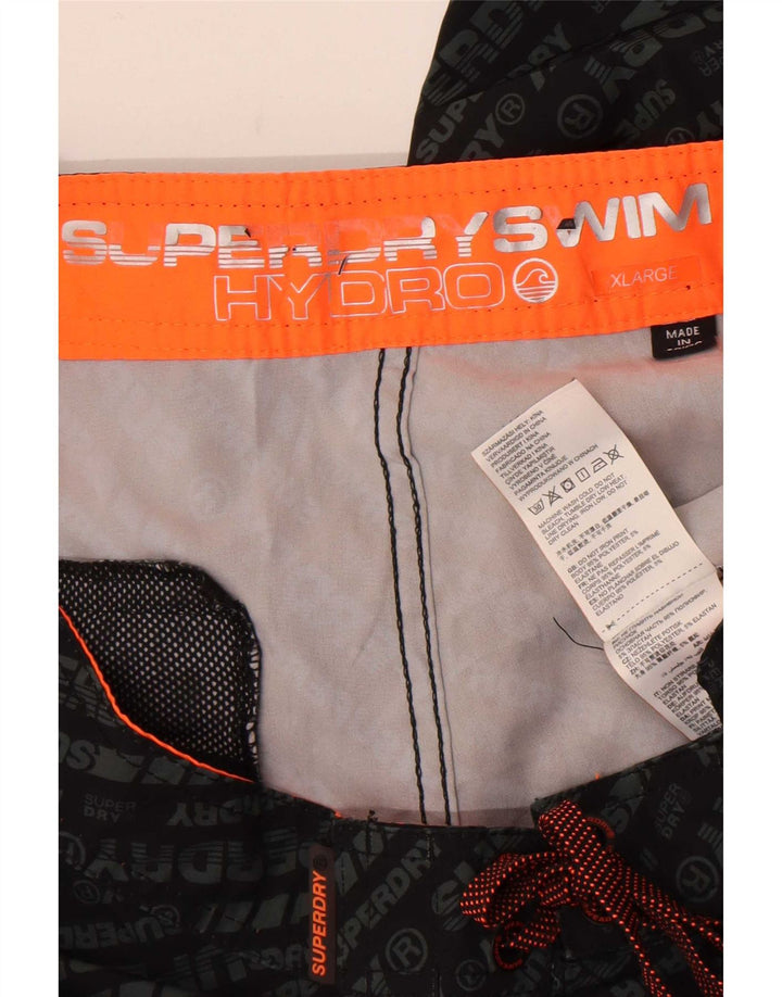 Shorts de natação masculino Superdry Graphic Regular XL preto poliéster