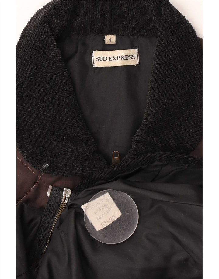 Colete acolchoado feminino Sud Express UK 14 nylon marrom médio