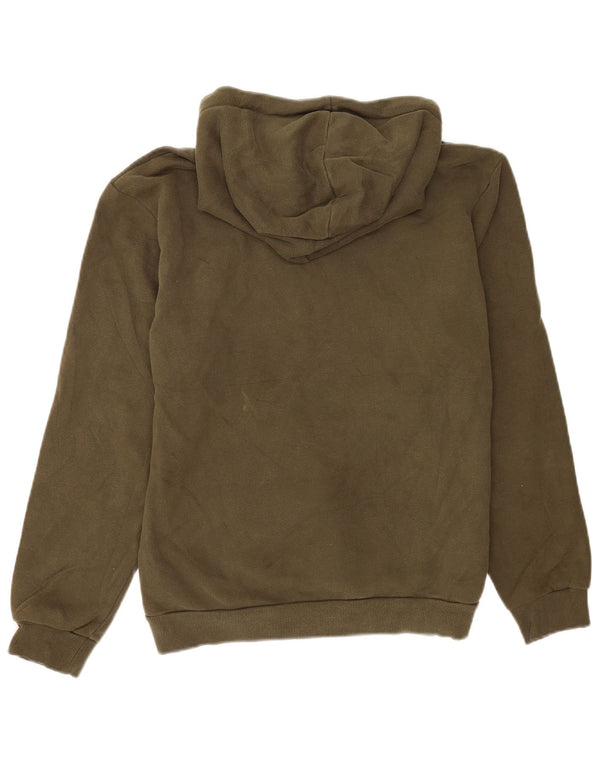 Puma Mens Graphic Hoodie Jumper Médio Algodão Cáqui
