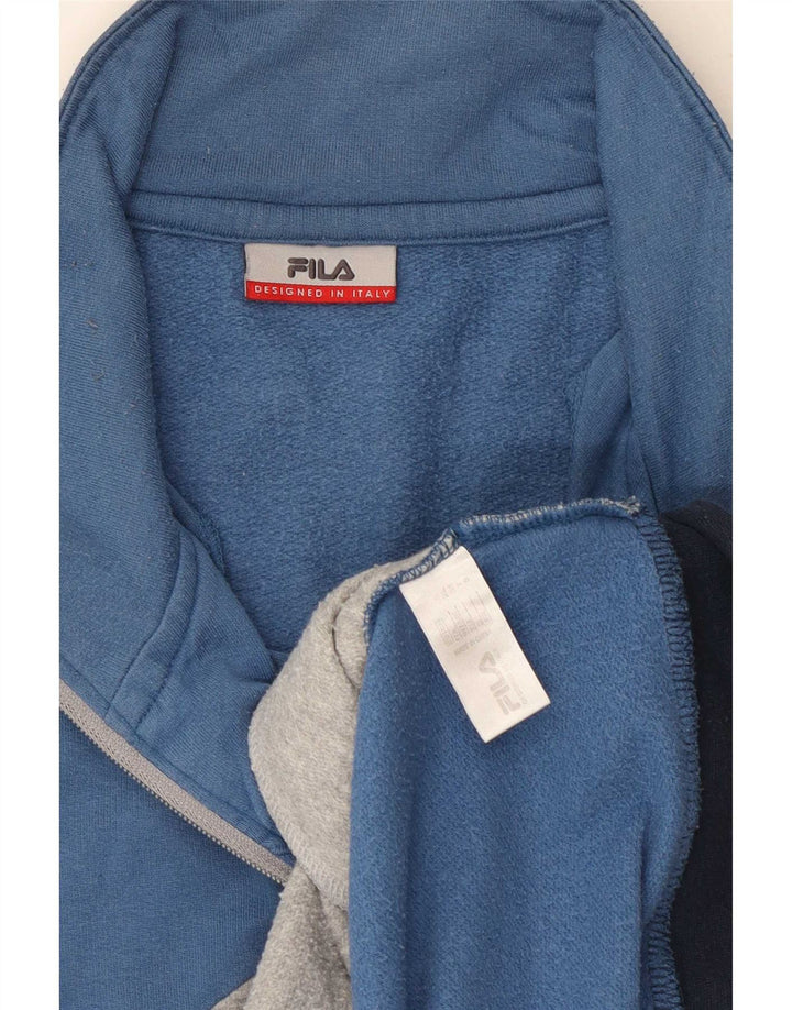 Fila Mens Tracksuit Top Jacket XL Multicolorido Colourblock Algodão