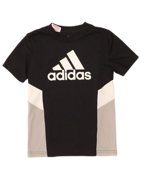 Camiseta Adidas Meninos Graphic 9-10 Anos Preto Colorblock Poliéster