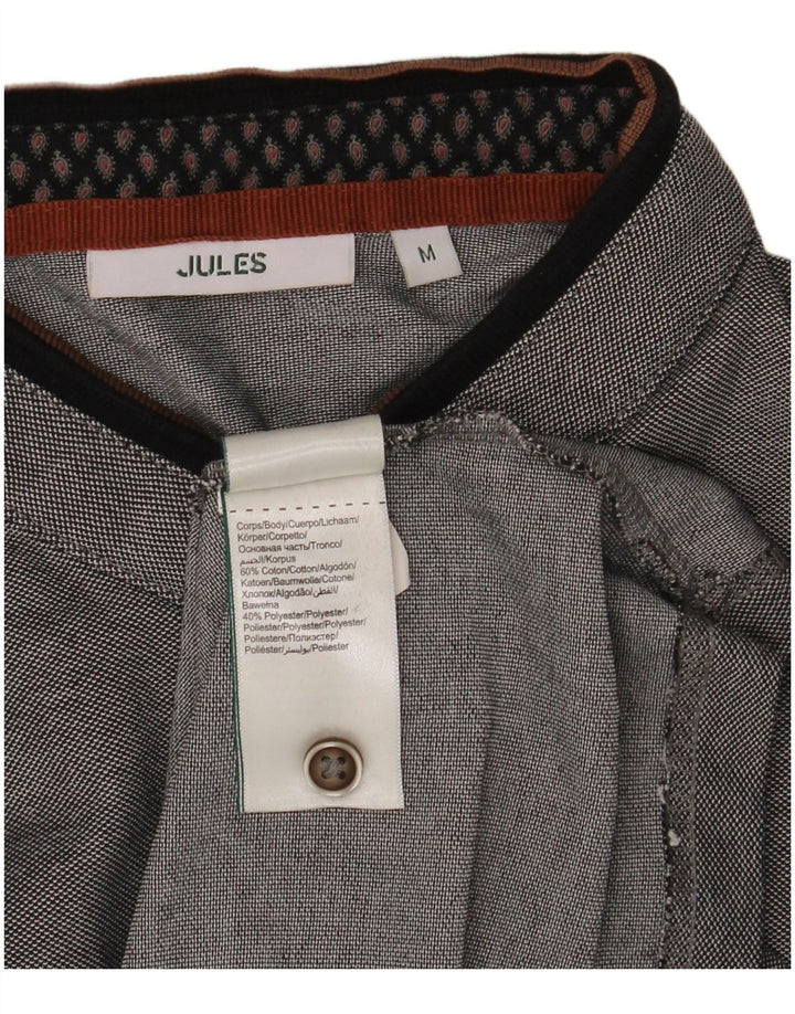 Camisa polo masculina Jules algodão cinza médio