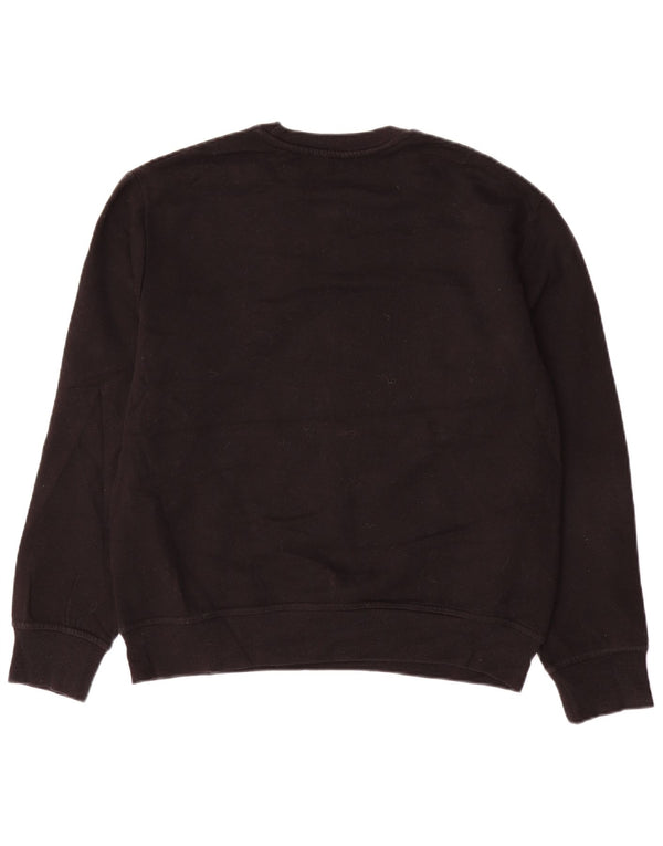 Zara moletom feminino jumper UK 14 médio algodão preto