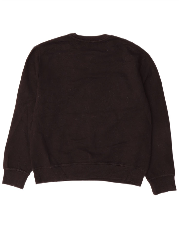 Zara moletom feminino jumper UK 14 médio algodão preto