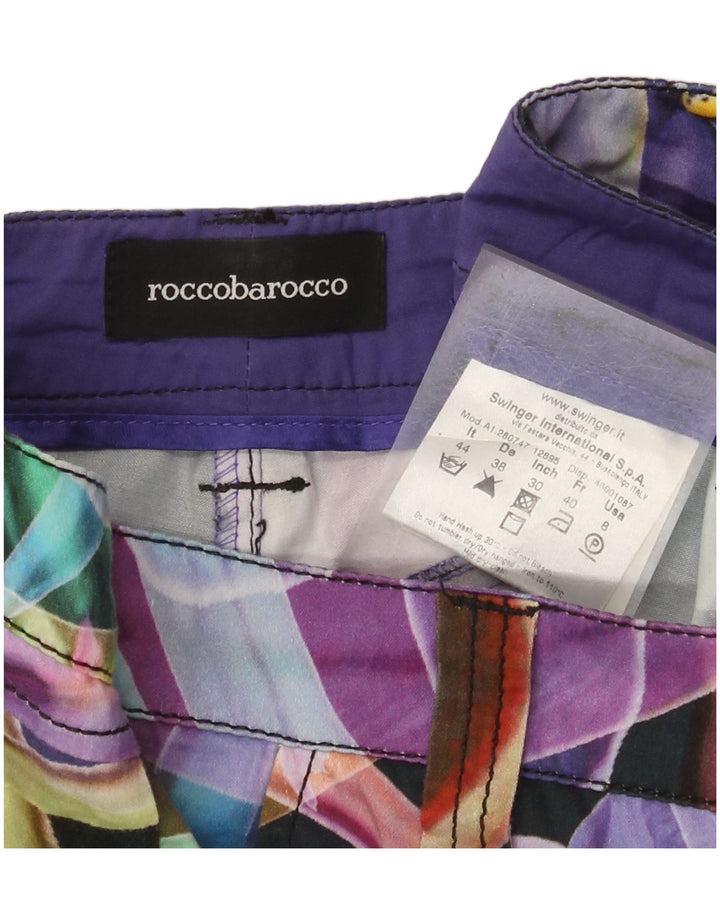 Calça Capri Chino Feminina Roccobarocco IT 40 Pequeno W32 L27 Multicolorido