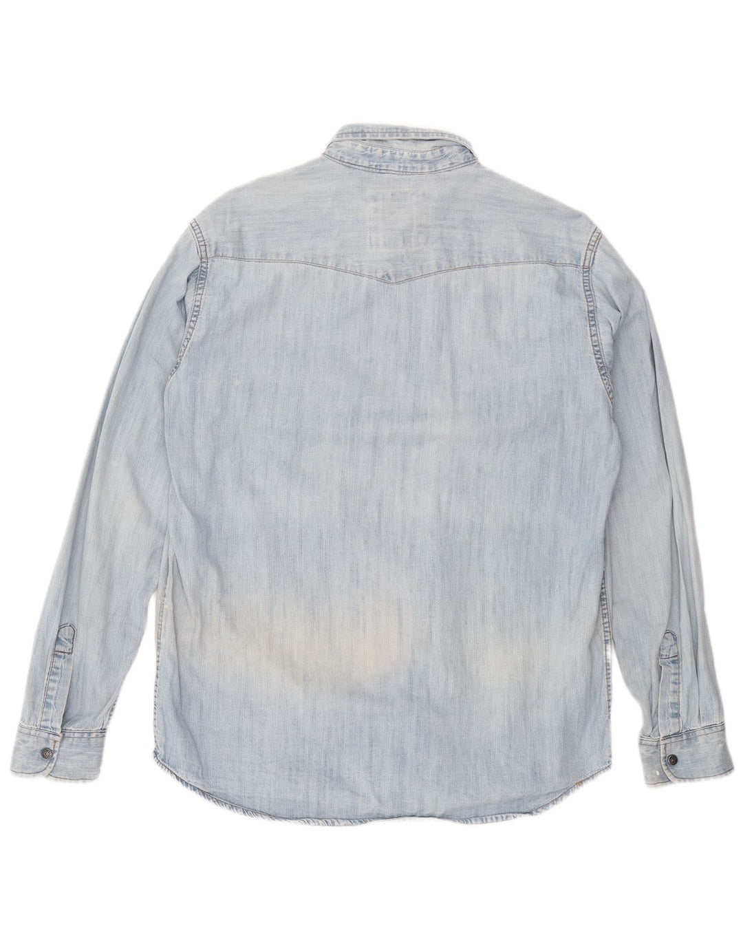 Camisa jeans masculina Carrera grande algodão azul