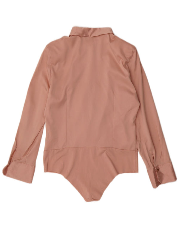 Macacão feminino Zara UK 14 grande poliéster rosa