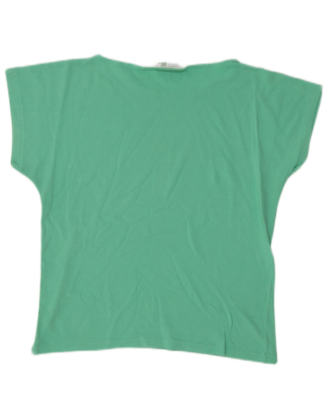 Camiseta feminina LACOSTE tamanho superior 40 algodão turquesa médio