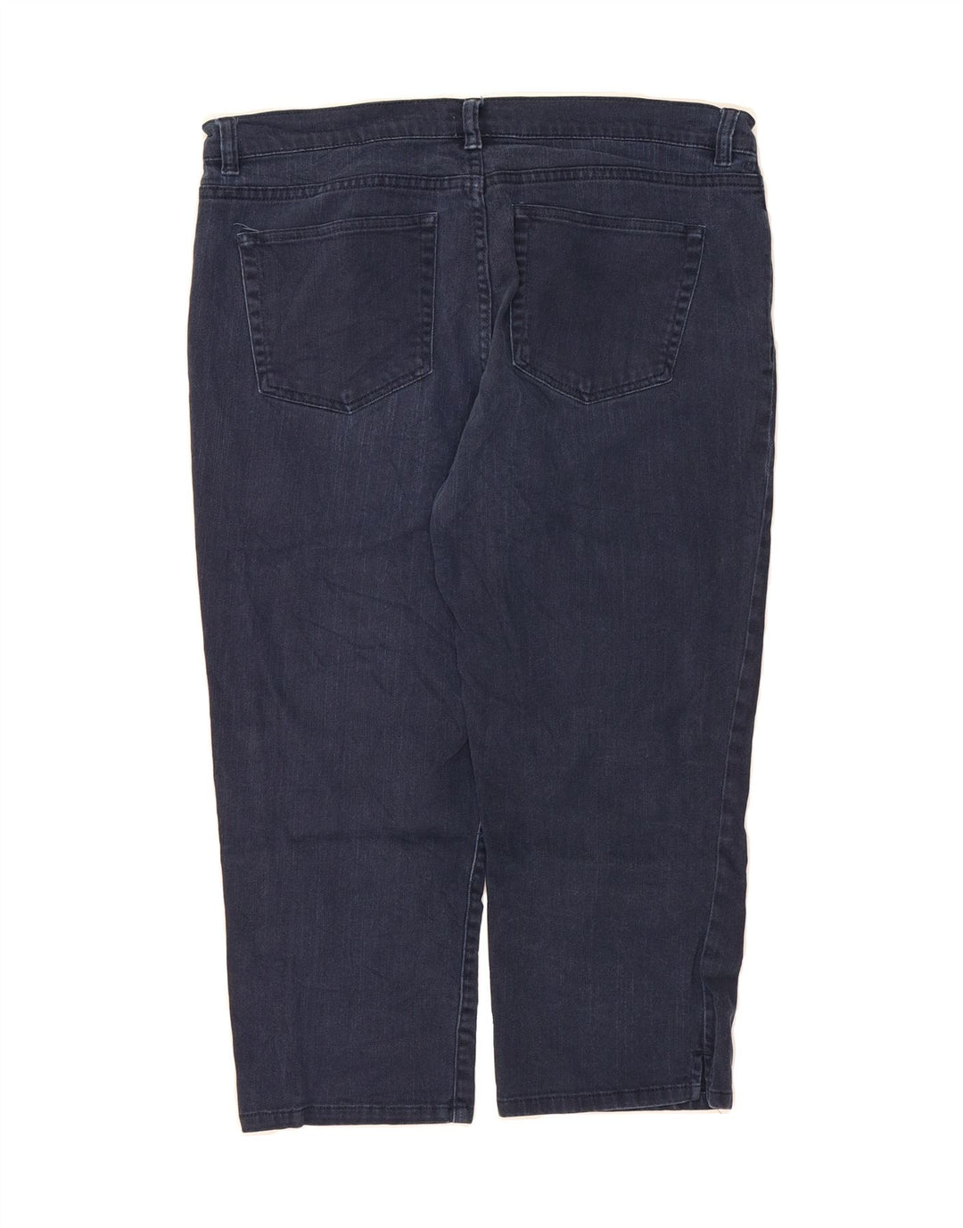 CHAPS Womens Capri Trousers US 10 Large W32 L20 Navy Blue Cotton Vintage Chaps and Second-Hand Chaps from Messina Hembry 