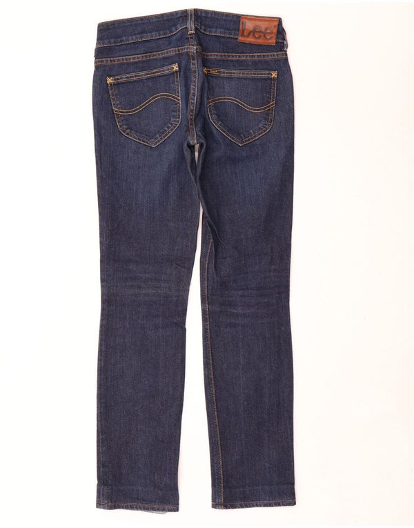 Lee Womens Amy Slim Jeans W27 L30 Azul Marinho Algodão