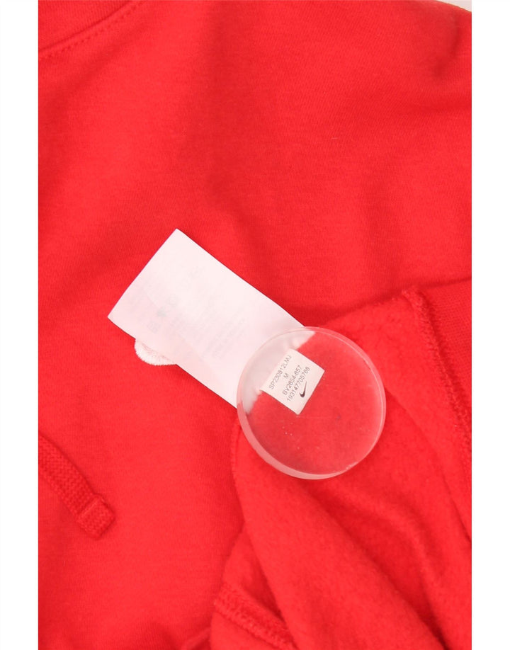 Nike Womens Hoodie Jumper UK 14 Médio Algodão Vermelho