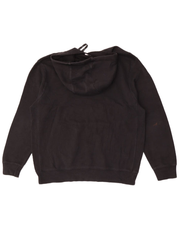 Nike Mens Hoodie Jumper Grande Algodão Preto
