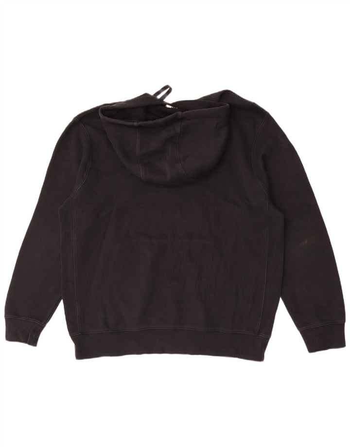Nike Mens Hoodie Jumper Grande Algodão Preto