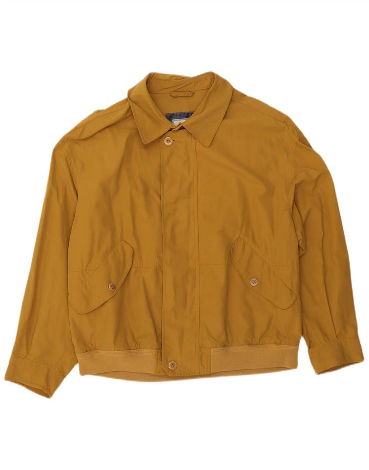 Jaqueta bomber masculina VINTAGE solta ajuste Reino Unido 38 amarelo médio
