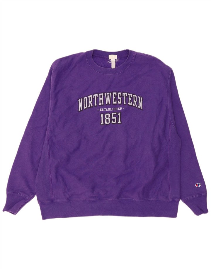 Campeão Mens Gráfico Moletom Jumper XL Roxo