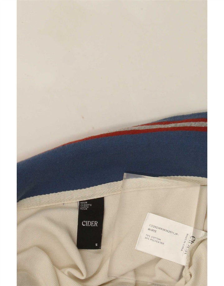 Macacão feminino Cider UK 10 pequeno algodão colorido branco
