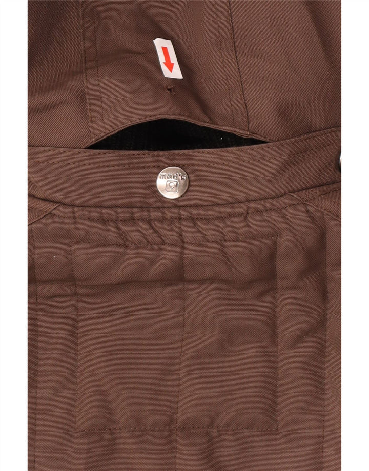 Jaqueta bomber com capuz masculina vintage UK 38 poliéster marrom médio Colourblock