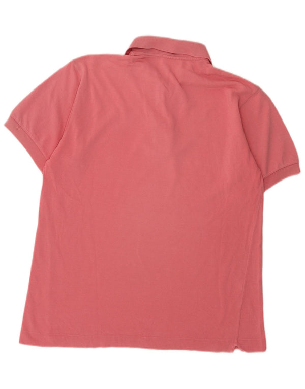 Camisa polo masculina Lacoste tamanho 4 médio algodão rosa