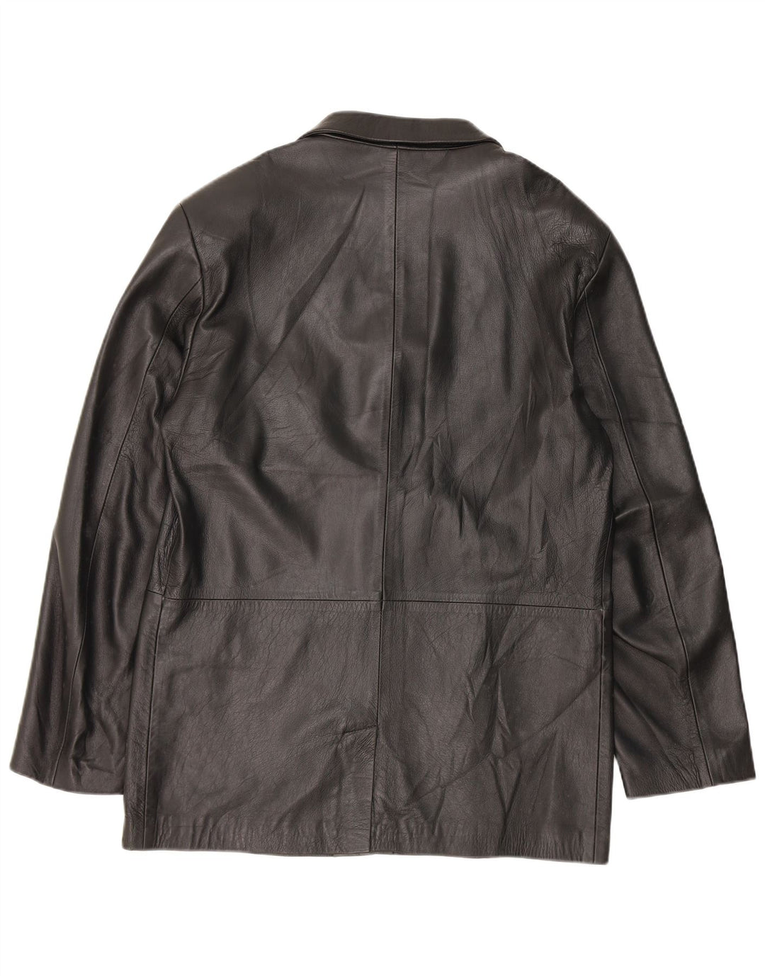 Jaqueta de couro masculina vintage IT 52 XL preta