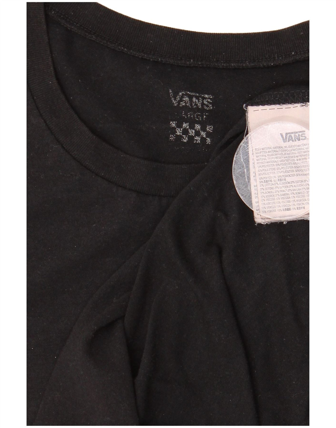 Camiseta Vans Feminina Graphic UK 16 Grande Poliéster Preto