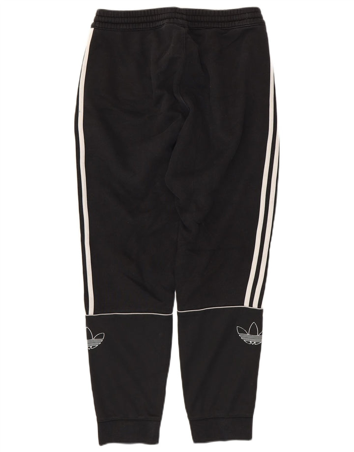 ADIDAS Mens Graphic Tracksuit Calças Joggers Médio Algodão Preto