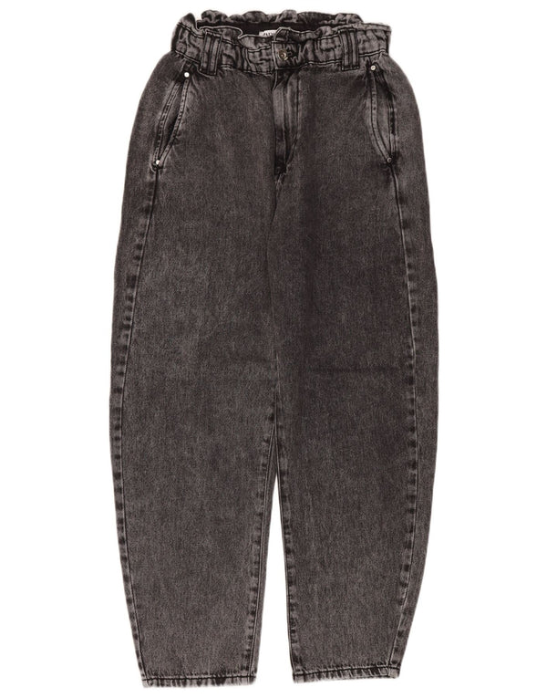 Calça jeans feminina cintura alta Zara EU 38 pequena W28 L28 algodão preto