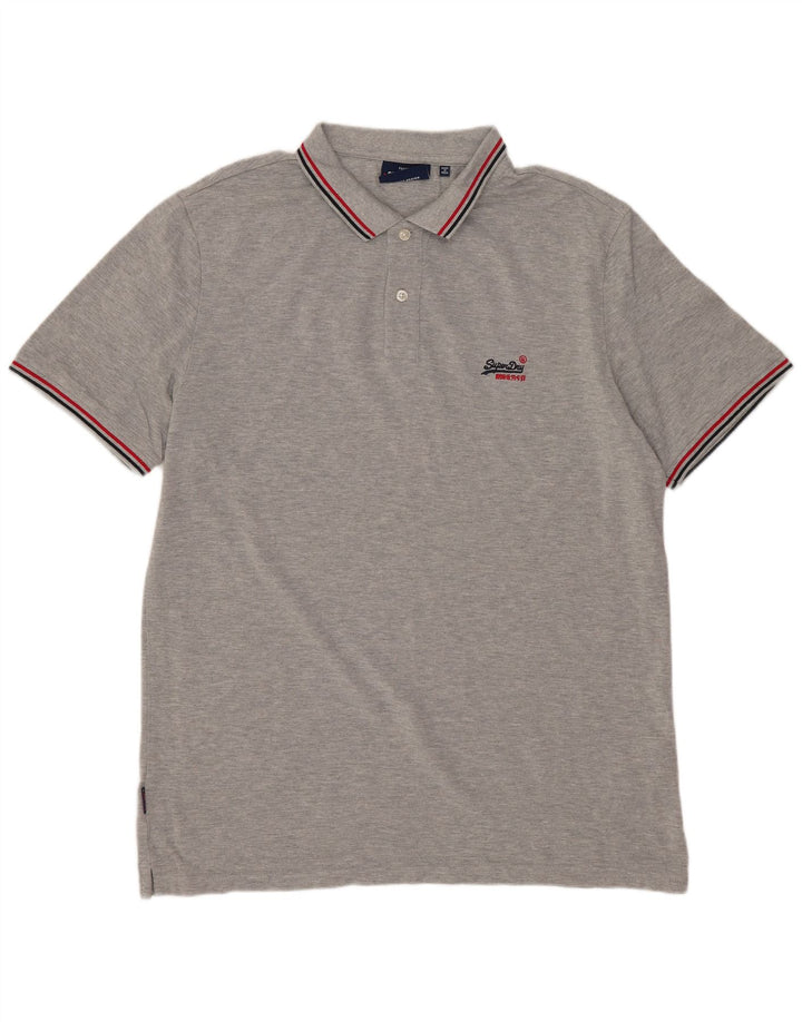 Camisa polo masculina SUPERDRY 2XL algodão cinza