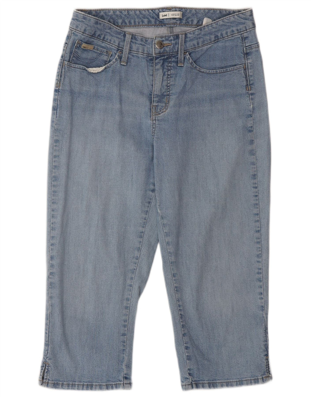 Jeans capri feminino de cintura baixa Lee W28 L20 azul