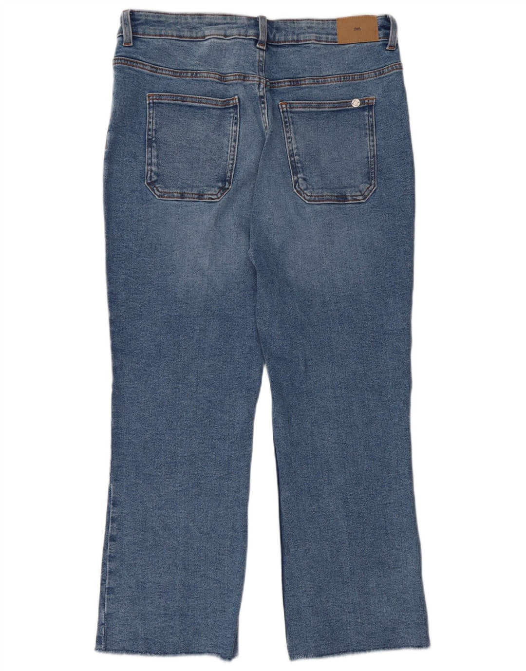 Calça jeans reta feminina Zara EU 42 grande W32 L27 azul