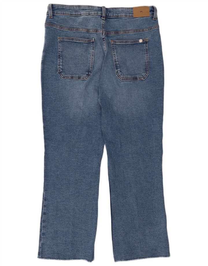 Calça jeans reta feminina Zara EU 42 grande W32 L27 azul