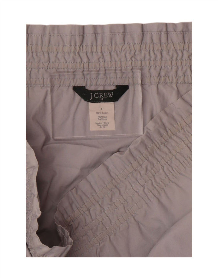 J. CREW Womens Mini Skirt US 4 Small W34  Grey Cotton Vintage J. Crew and Second-Hand J. Crew from Messina Hembry 