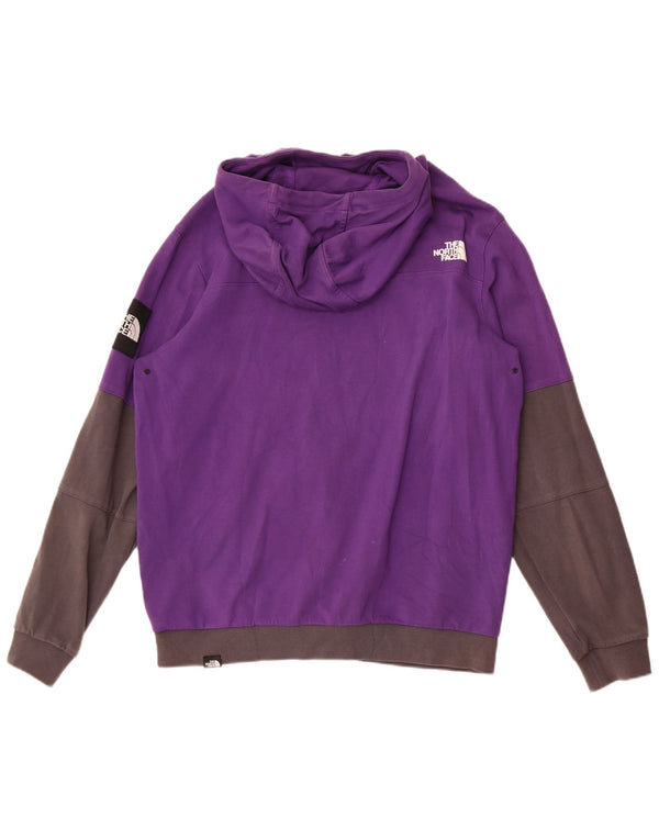 Suéter com capuz gráfico masculino The North Face, grande, roxo, colorido, algodão