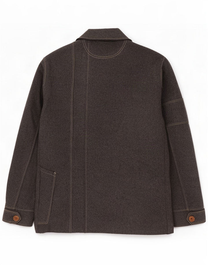 JC De Castelbajac Jaqueta utilitária masculina IT 52 XL Lã cinza