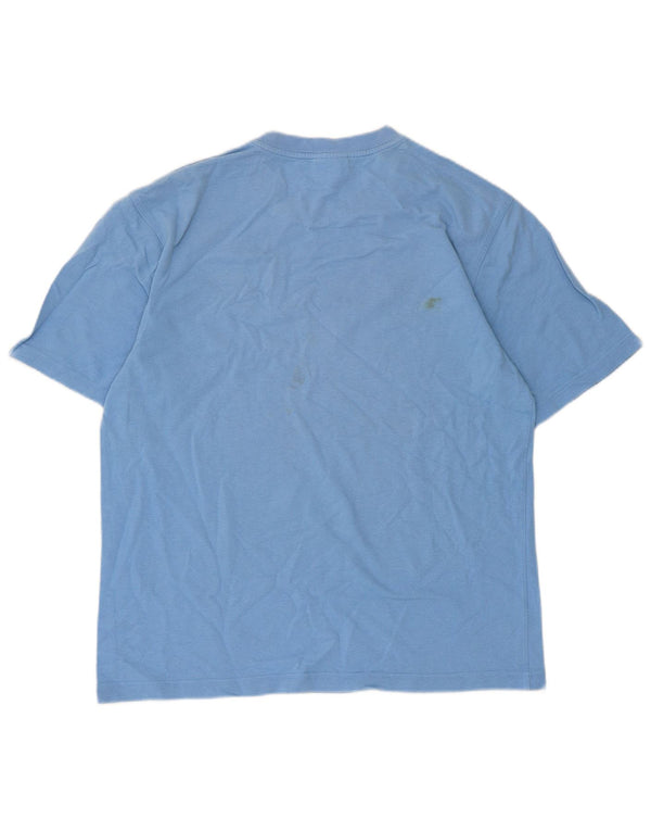 Camiseta masculina Lacoste tamanho superior 4 algodão azul médio