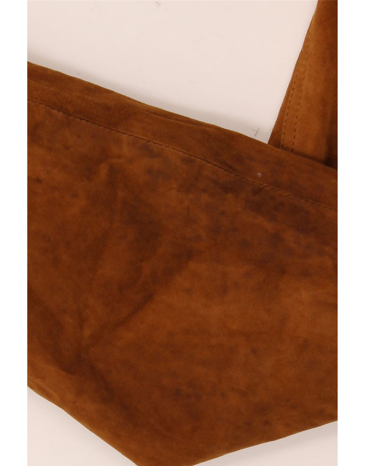 Jaqueta bomber masculina VINTAGE de camurça IT 58 4XL couro marrom