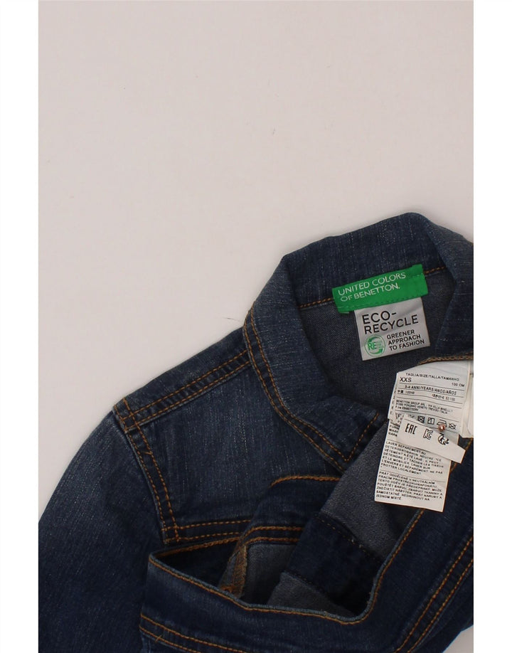 Jaqueta jeans masculina BENETTON 3-4 anos 2XS algodão azul