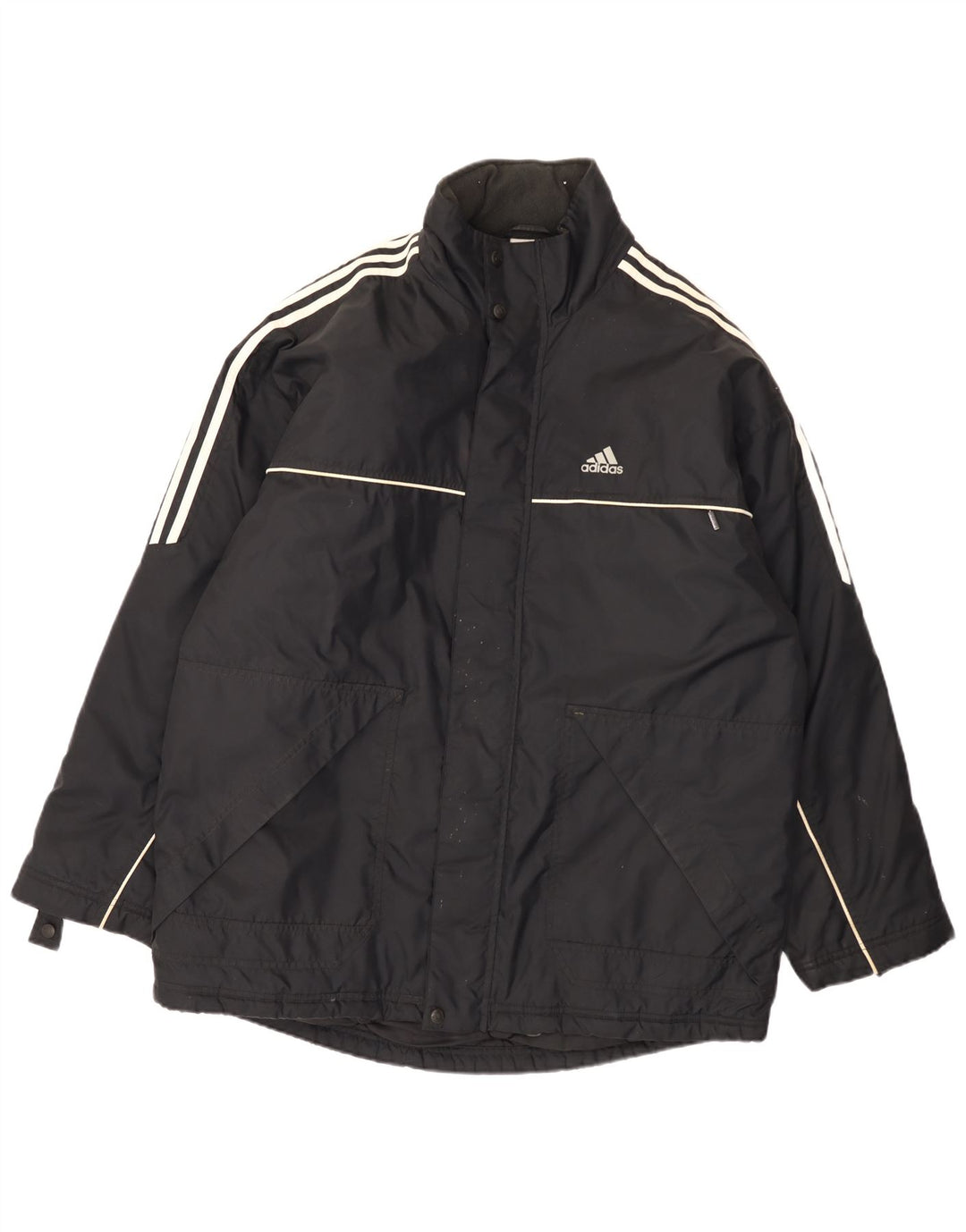 Jaqueta corta-vento masculina Adidas UK 44/46 grande poliamida preta
