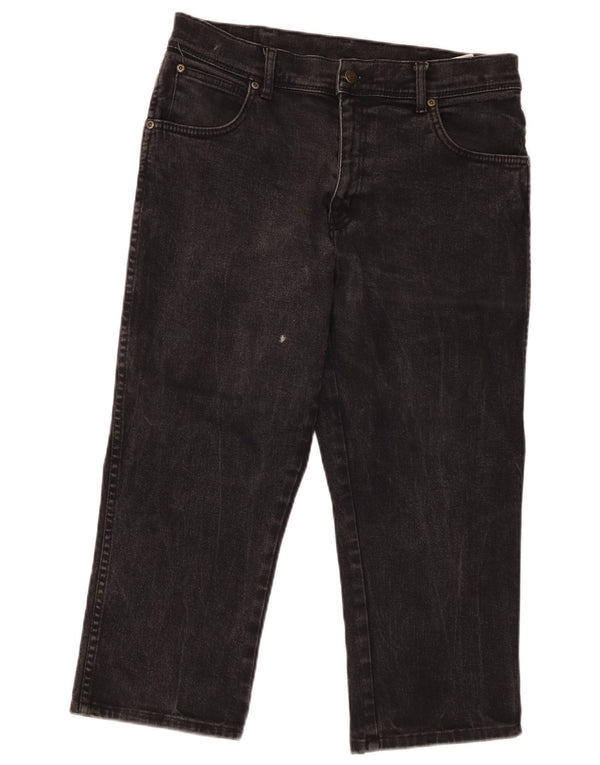 Wrangler Masculino Capri Regular Fit Jeans Reto W34 L22 Algodão Preto