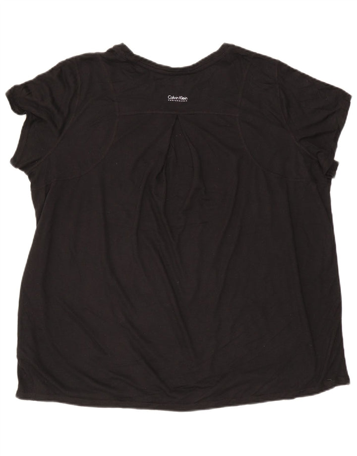 Camiseta feminina CALVIN KLEIN UK 20 2XL poliéster preto