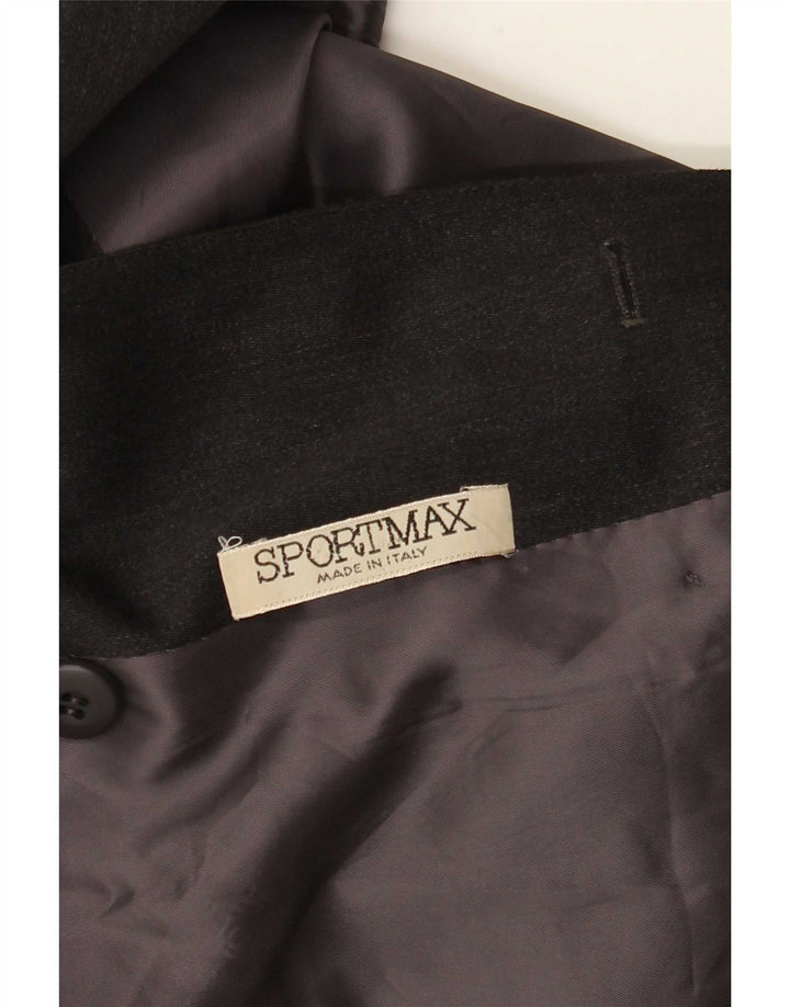 Casaco feminino Sportmax com peito duplo UK 14 cinza médio