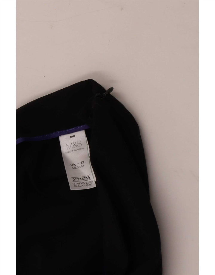 Calça feminina Marks & Spencer Bootcut Suit Reino Unido 12 Médio W32 L30 Preta