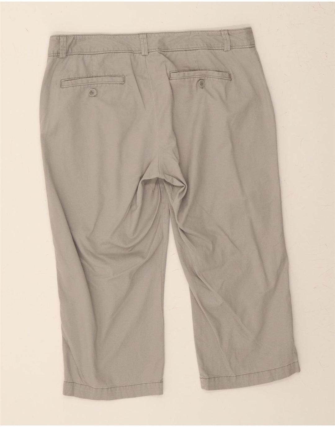 DOCKERS Womens Straight Capri Trousers US 12 Large W35 L21 Grey Cotton Vintage Dockers and Second-Hand Dockers from Messina Hembry 