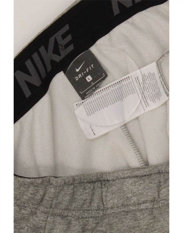 Nike Mens Dri Fit Calças de treino Joggers Grande Cinza Poliéster