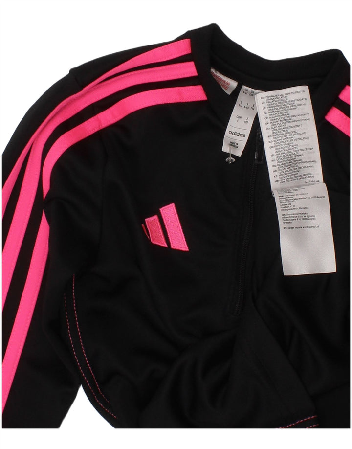 Adidas Meninas Aeroready Zip Neck Pullover Treino Top 5-6 Anos Preto